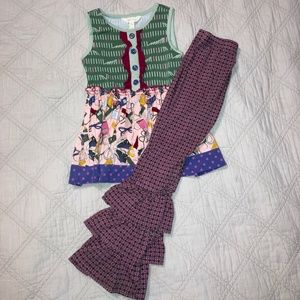 Matilda Jane Top/Leggings Sz 6
